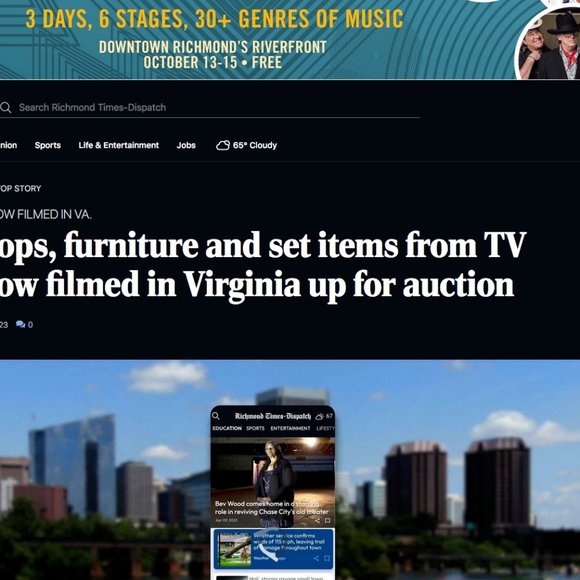 Swagger Apple TV Show Cedar Cove Prep Mustangs Prop Worn Gold T-Shirt Small (2) - Picture 3 of 6